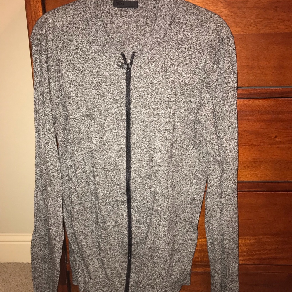 Men’s Gray Knit ASOS Bomber